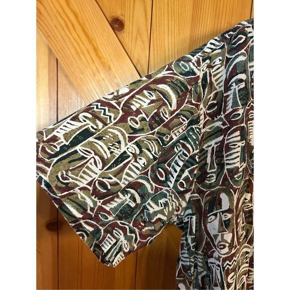 Kahala Mens Button Down Hawaiian Shirt Size Large Pocket Short Sleeve (8337) - Picture 2 of 6